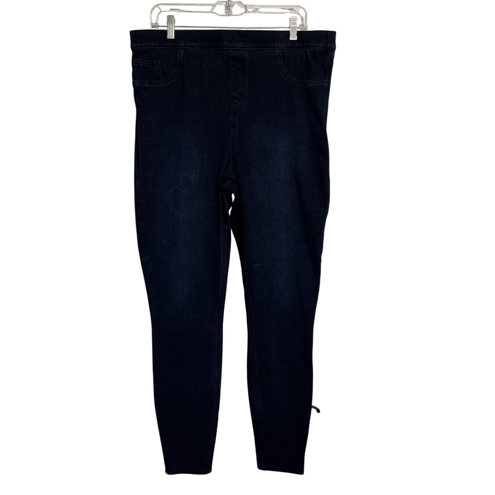 Spanx Twilight Tonal Jean Leggings Dark‎ Indigo Skinny Pull On 1X Tall